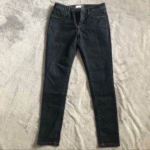 Dark wash blue high waist jeggings